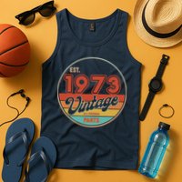 Est 1973 Vintage All Original Parts 50th Birthday Emblem Tank Top