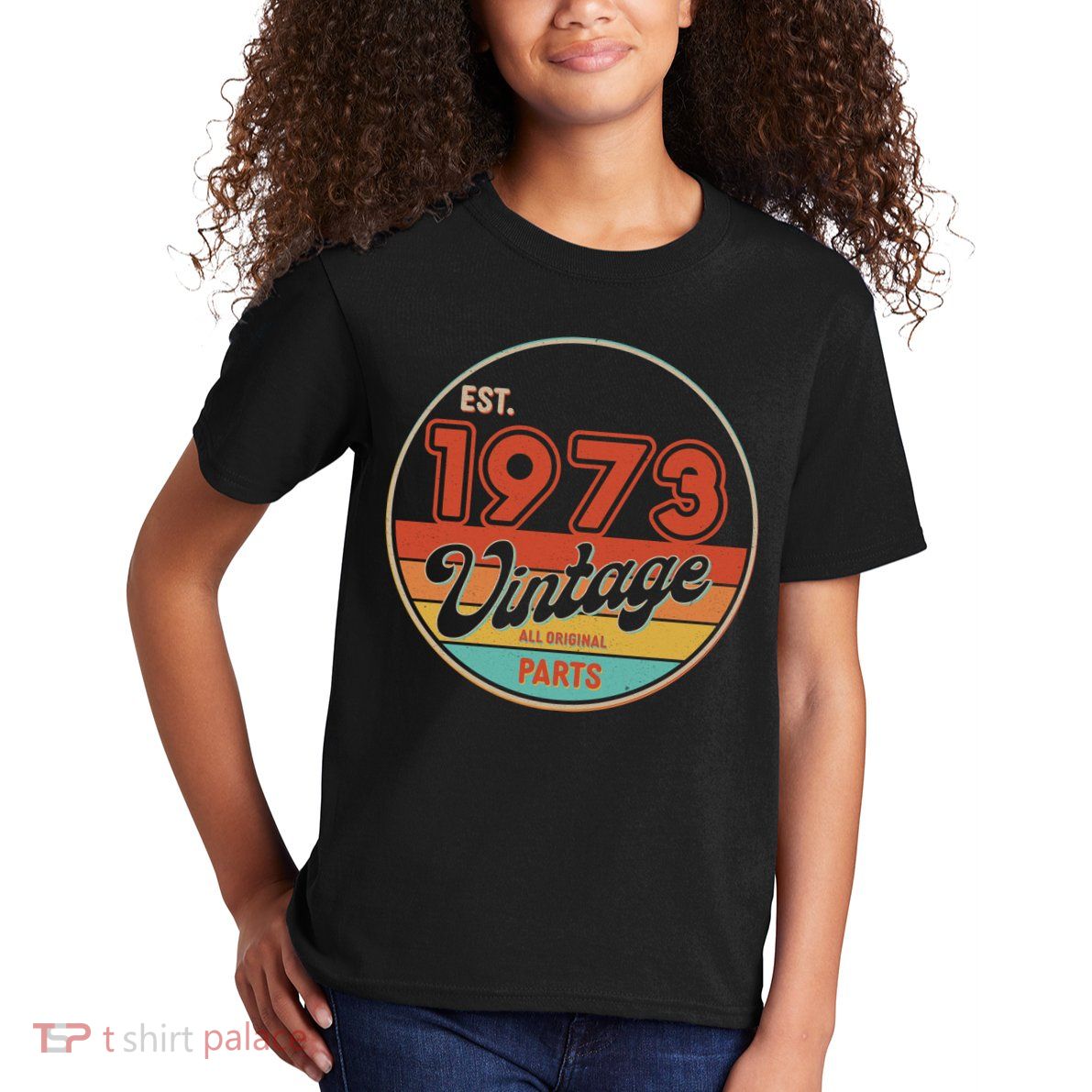 Est 1973 Vintage All Original Parts 50th Birthday Emblem Kids T-Shirt
