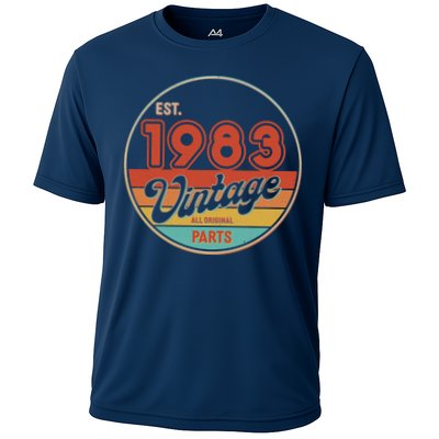 Est 1983 Vintage All Original Parts 40th Birthday Emblem Performance Shirt