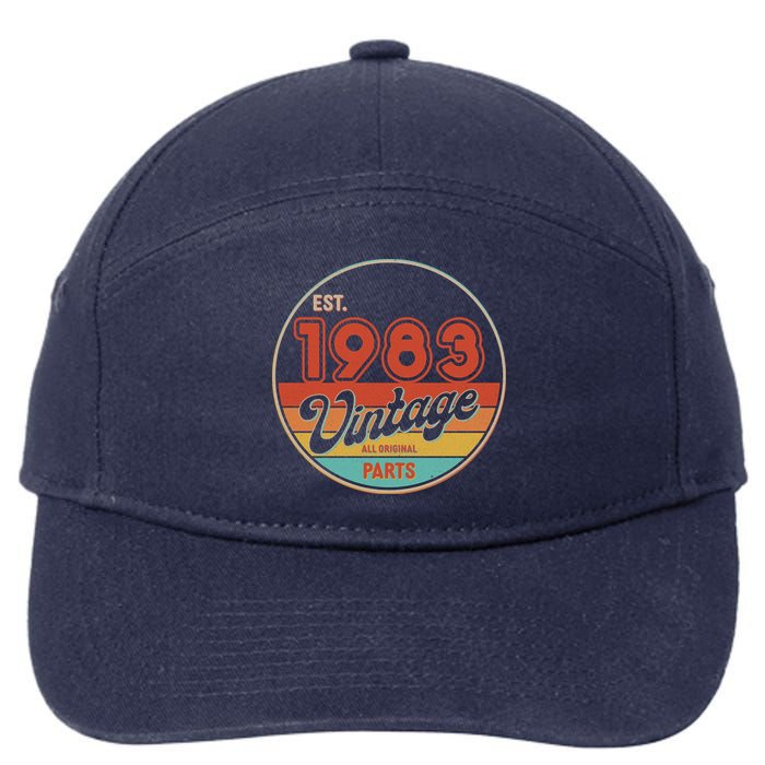 Est 1983 Vintage All Original Parts 40th Birthday Emblem 7-Panel Snapback Hat
