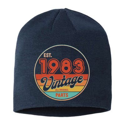 Est 1983 Vintage All Original Parts 40th Birthday Emblem Sustainable Beanie