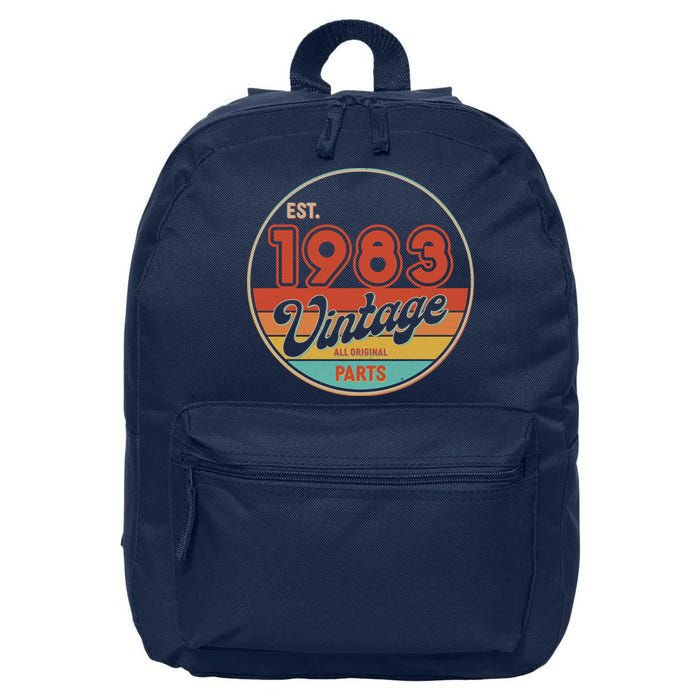 Est 1983 Vintage All Original Parts 40th Birthday Emblem 16 in Basic Backpack