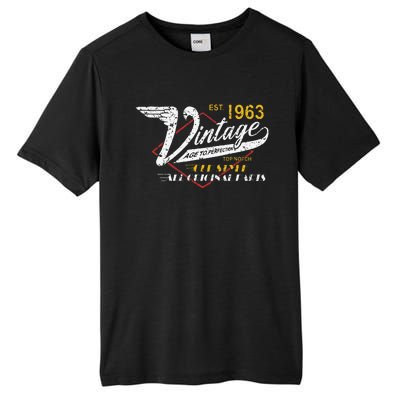 Est 1963 Vintage 60th Birthday 60 Years Old Bday Women Tall Fusion ChromaSoft Performance T-Shirt