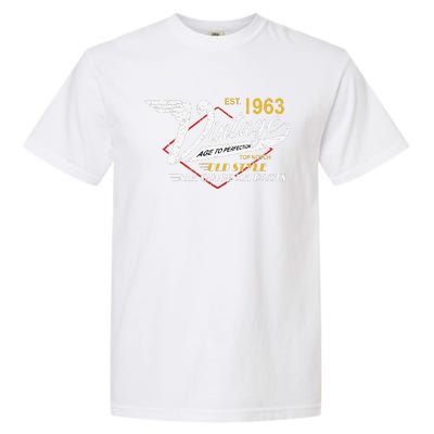 Est 1963 Vintage 60th Birthday 60 Years Old Bday Women Garment-Dyed Heavyweight T-Shirt