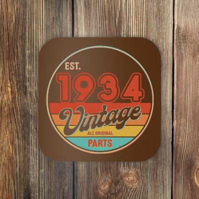 Est 1934 Vintage All Original Parts 90th Birthday Emblem Coaster