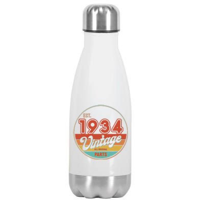 Est 1934 Vintage All Original Parts 90th Birthday Emblem Stainless Steel Insulated Water Bottle