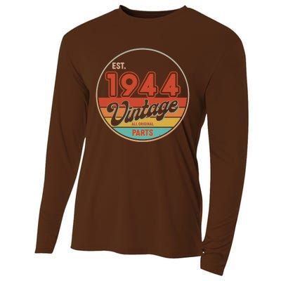 Est 1944 Vintage All Original Parts 80th Birthday Emblem Cooling Performance Long Sleeve Crew