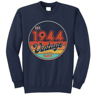 Est 1944 Vintage All Original Parts 80th Birthday Emblem Sweatshirt