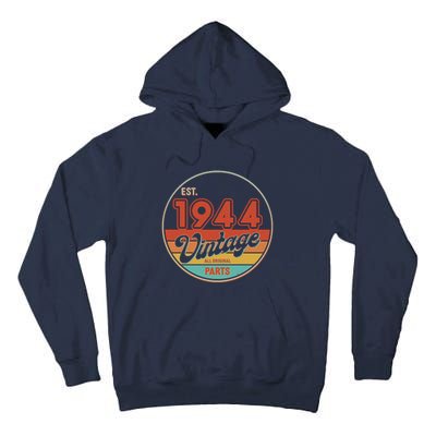 Est 1944 Vintage All Original Parts 80th Birthday Emblem Tall Hoodie