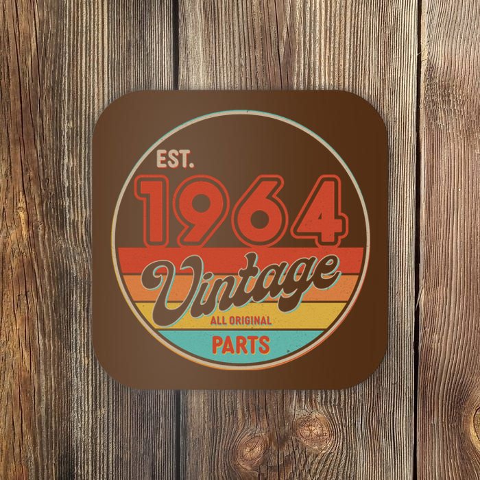 Est 1964 Vintage All Original Parts 60th Birthday Emblem Coaster