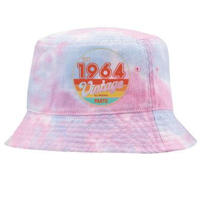 Est 1964 Vintage All Original Parts 60th Birthday Emblem Tie-Dyed Bucket Hat