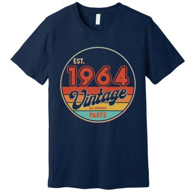 Est 1964 Vintage All Original Parts 60th Birthday Emblem Premium T-Shirt