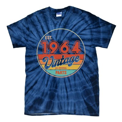 Est 1964 Vintage All Original Parts 60th Birthday Emblem Tie-Dye T-Shirt