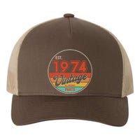 Est 1974 Vintage All Original Parts 50th Birthday Emblem Yupoong Adult 5-Panel Trucker Hat