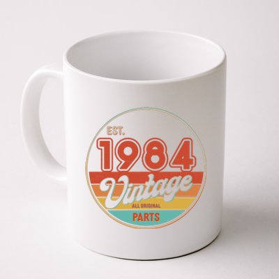 Est 1984 Vintage All Original Parts 40th Birthday Emblem Coffee Mug