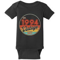 Est 1994 Vintage All Original Parts 30th Birthday Emblem Baby Bodysuit