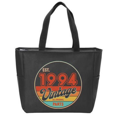Est 1994 Vintage All Original Parts 30th Birthday Emblem Zip Tote Bag