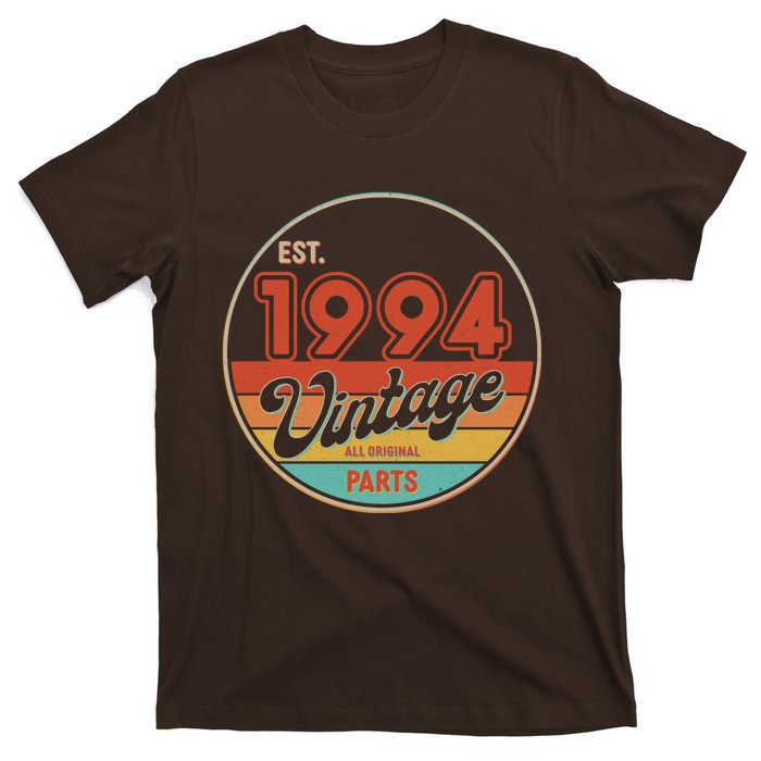 Est 1994 Vintage All Original Parts 30th Birthday Emblem T-Shirt