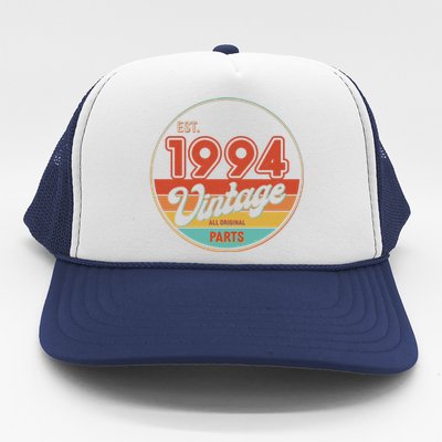 Est 1994 Vintage All Original Parts 30th Birthday Emblem Trucker Hat