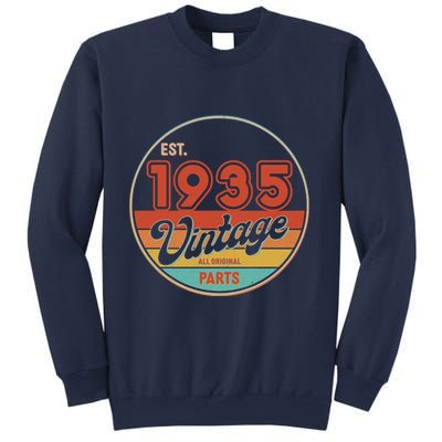 Est 1935 Vintage All Original Parts 90th Birthday Emblem Sweatshirt