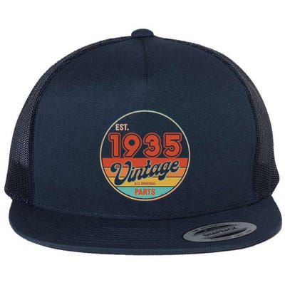 Est 1935 Vintage All Original Parts 90th Birthday Emblem Flatbill Hat
