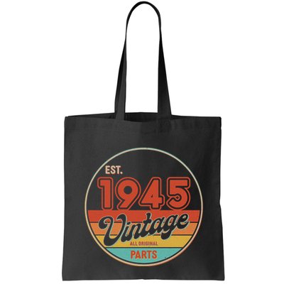 Est 1945 Vintage All Original Parts 80th Birthday Emblem Bag