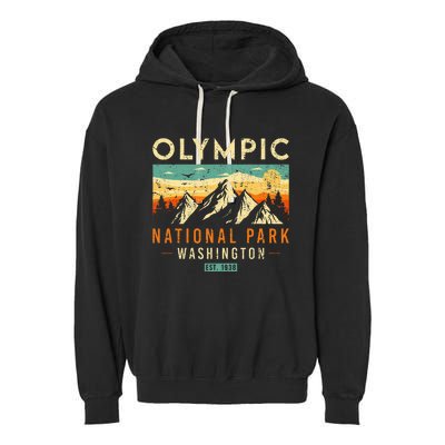 Est 1938 Washington Retro National Park Garment-Dyed Fleece Hoodie