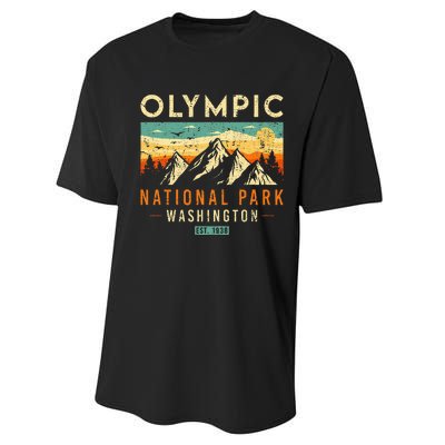 Est 1938 Washington Retro National Park Performance Sprint T-Shirt