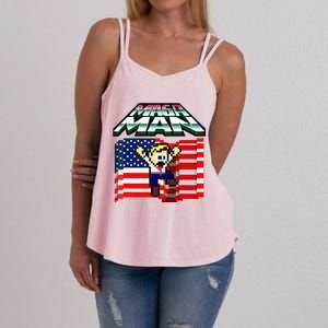 Election 2024 American Flag Maga Man Women's Strappy Tank