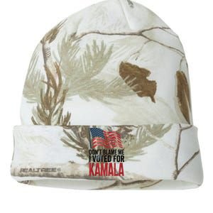 Elections 2024 Democrat Dont Blame Me I Voted For Kamala Kati Licensed 12" Camo Beanie