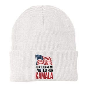 Elections 2024 Democrat Dont Blame Me I Voted For Kamala Knit Cap Winter Beanie