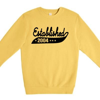 Established 2004 Funny Birthday Gift Ideas Premium Crewneck Sweatshirt