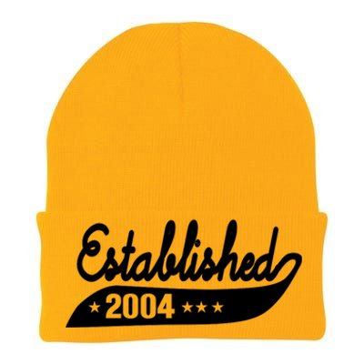 Established 2004 Funny Birthday Gift Ideas Knit Cap Winter Beanie