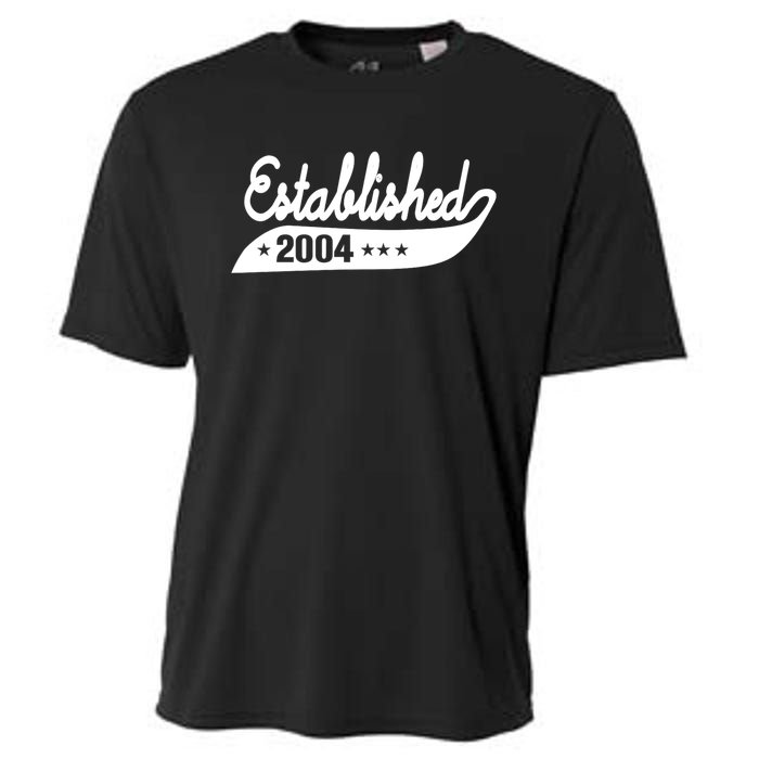 Established 2004 Funny Birthday Gift Ideas Cooling Performance Crew T-Shirt