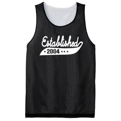 Established 2004 Funny Birthday Gift Ideas Mesh Reversible Basketball Jersey Tank