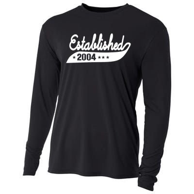 Established 2004 Funny Birthday Gift Ideas Cooling Performance Long Sleeve Crew