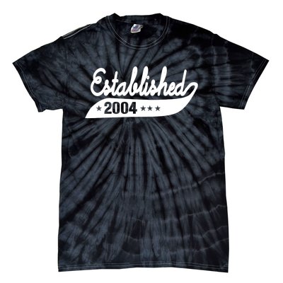 Established 2004 Funny Birthday Gift Ideas Tie-Dye T-Shirt