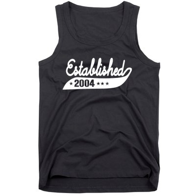 Established 2004 Funny Birthday Gift Ideas Tank Top