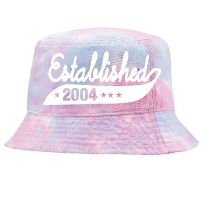 Established 2004 Funny Birthday Gift Ideas Tie-Dyed Bucket Hat