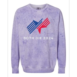 Election 2024 FunnyBoth Die 2024 New Plan Though Colorblast Crewneck Sweatshirt