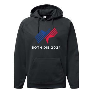 Election 2024 FunnyBoth Die 2024 New Plan Though Performance Fleece Hoodie