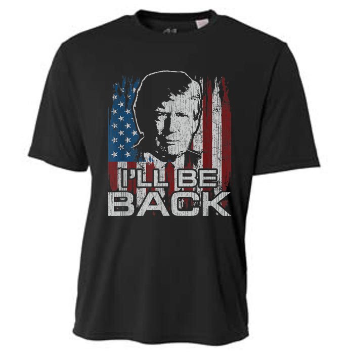 Election 2024 I'll Be Back Trump 2024 Vintage Donald Trump Cooling Performance Crew T-Shirt