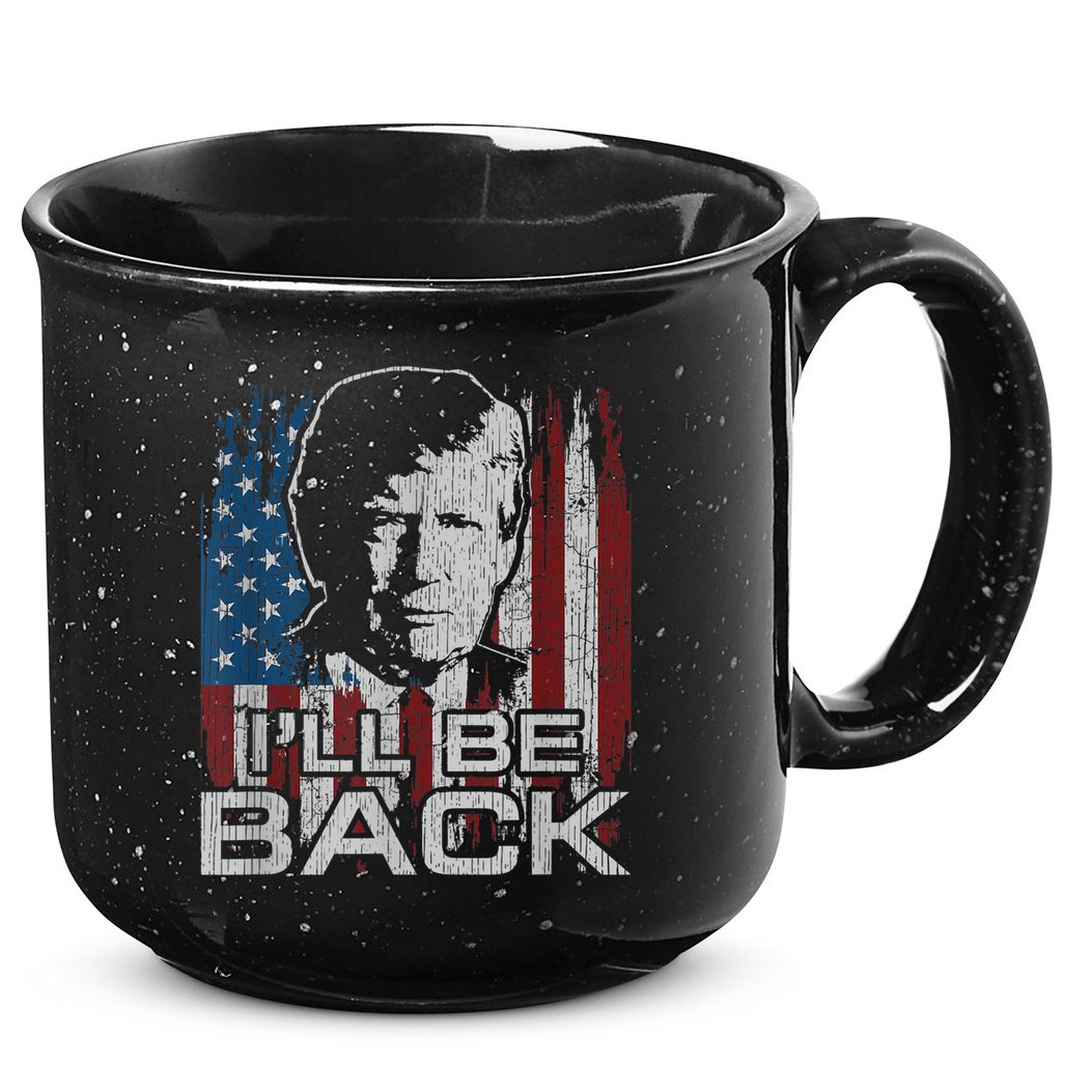 Election 2024 I'll Be Back Trump 2024 Vintage Donald Trump 15oz Campfire Ceramic Mug