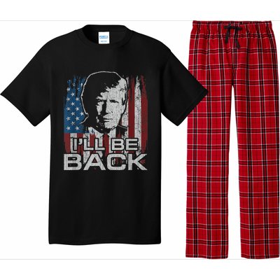 Election 2024 I'll Be Back Trump 2024 Vintage Donald Trump Pajama Set