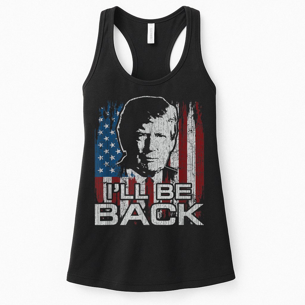 Election 2024 I'll Be Back Trump 2024 Vintage Donald Trump Womens Tank Top