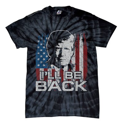 Election 2024 I'll Be Back Trump 2024 Vintage Donald Trump Tie-Dye T-Shirt