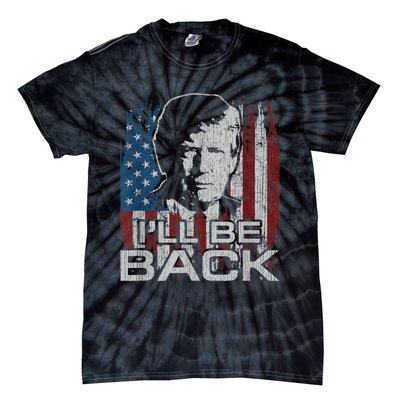 Election 2024 I'll Be Back Trump 2024 Vintage Donald Trump Tie-Dye T-Shirt