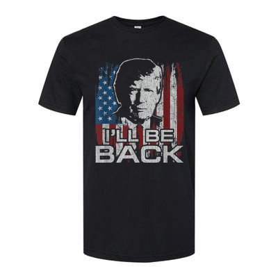 Election 2024 I'll Be Back Trump 2024 Vintage Donald Trump Softstyle® CVC T-Shirt