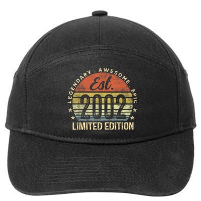 Est 2002 Limited Edition 21st Birthday Gifts 21 Year Old 7-Panel Snapback Hat