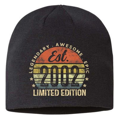 Est 2002 Limited Edition 21st Birthday Gifts 21 Year Old Sustainable Beanie